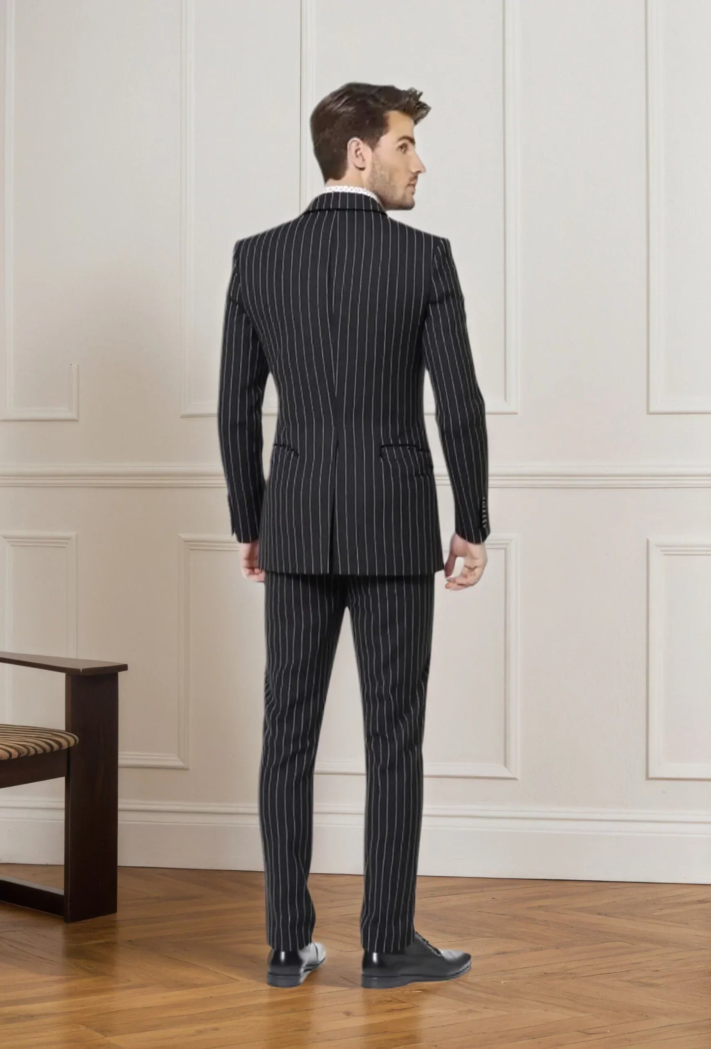 Double-Breasted Suit, Classic Formal Business Wear