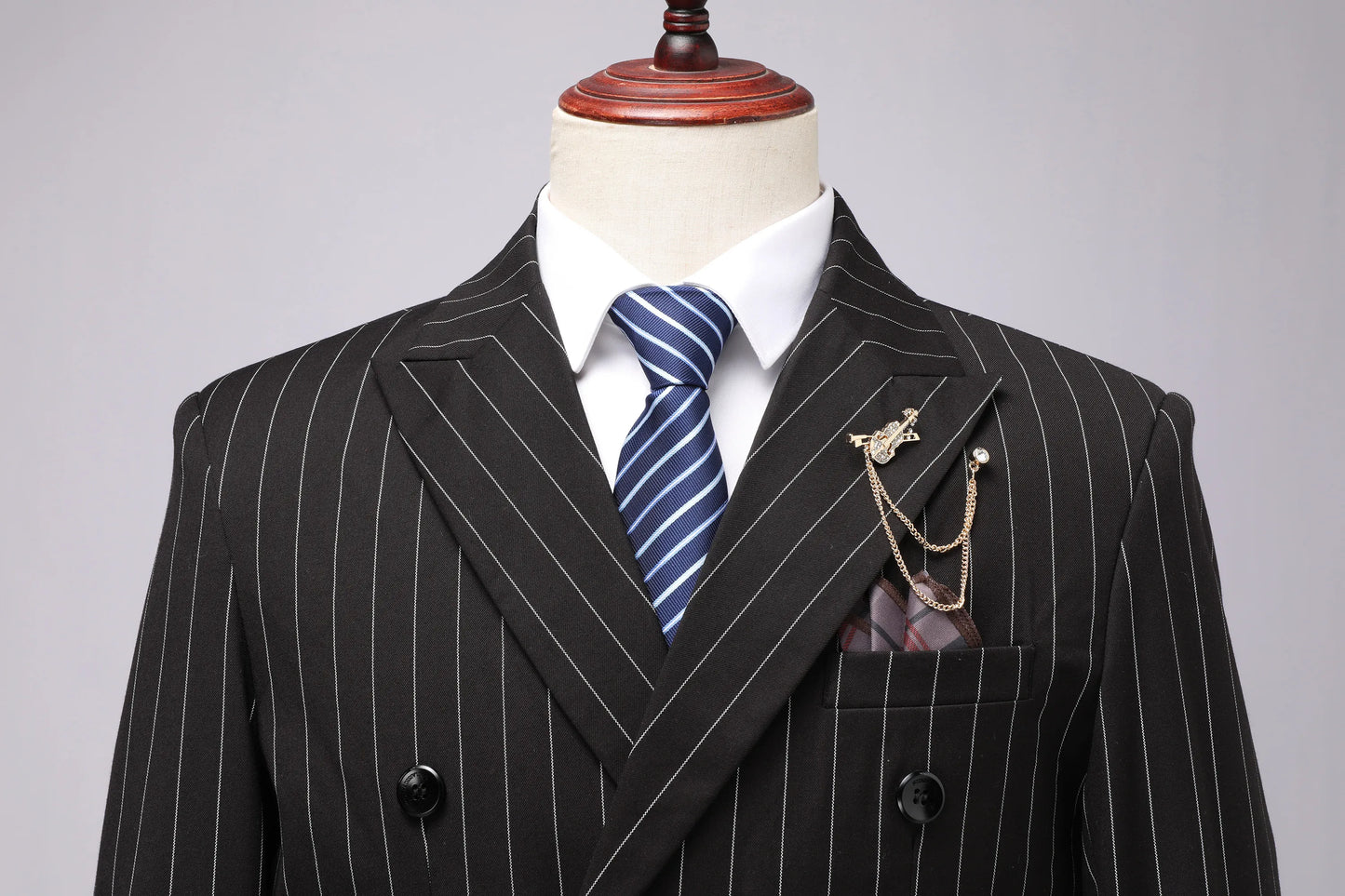 Double-Breasted Suit, Classic Formal Business Wear