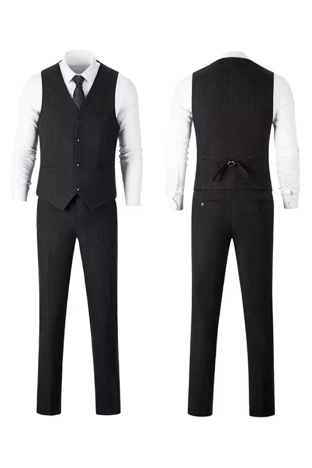 Men's Retro Tweed Herringbone 3 Piece Suit