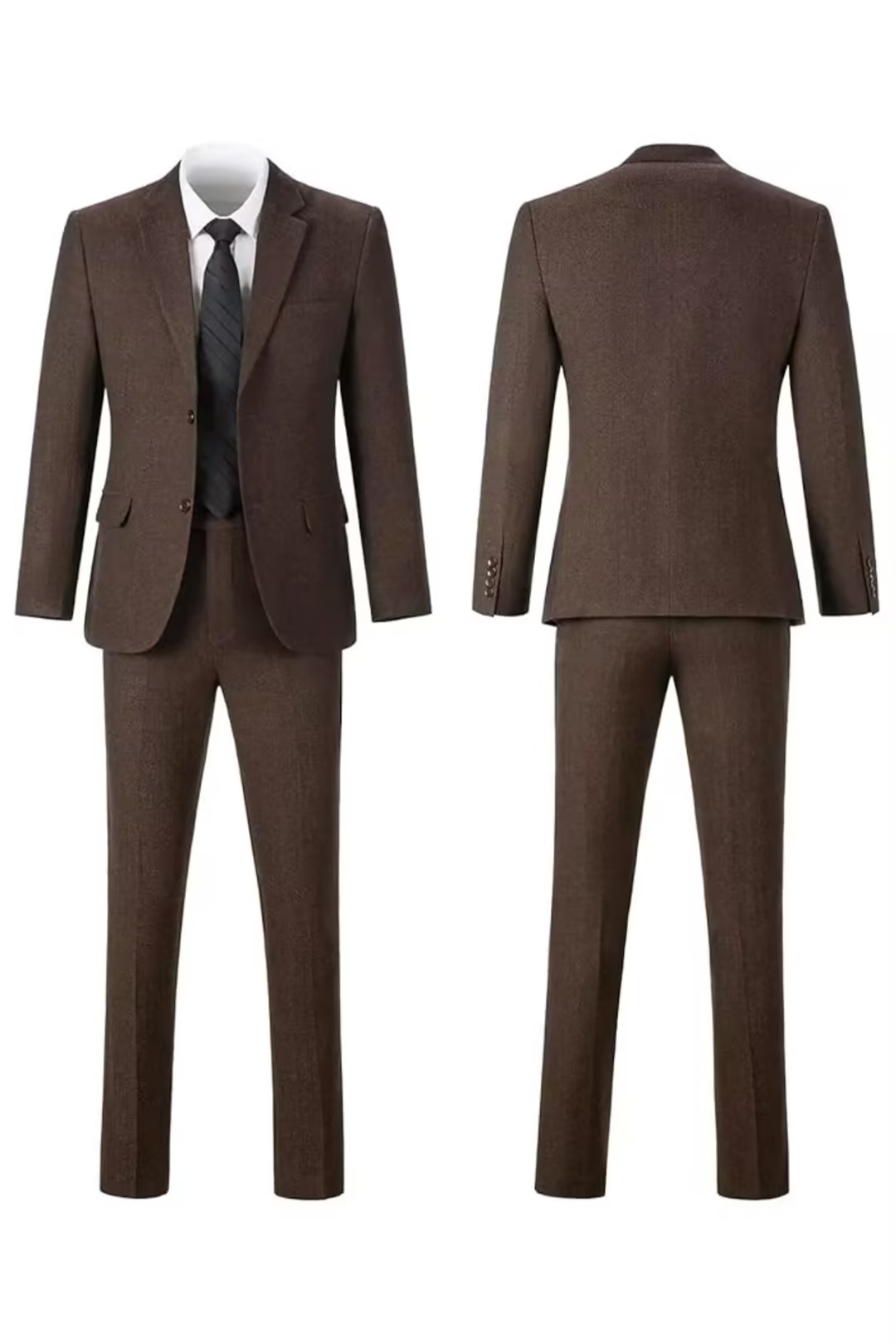 Men's Retro Tweed Herringbone 3 Piece Suit